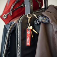 Porte-clés brodés personnalisés avec logo personnel, design sur mesure, couleur et forme personnalisées, en coton, cadeau promotionnel portable