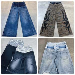 Jeans da <span class=keywords><strong>Uomo</strong></span> Personalizzati di Alta Qualità, <span class=keywords><strong>Pantaloni</strong></span> Jeans a Doppia Vita per <span class=keywords><strong>Uomo</strong></span>, Jeans in Denim a Vita Alta e Gamba Larga, Produttore - Product Image 1
