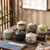 Pot à épices en céramique de Chaozhou, salière, poivrière, distributeur de MSG, avec couvercle compatible lave-vaisselle, pot à chili de cuisine, résistant aux éclaboussures d'huile
