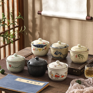Pot à épices <span class=keywords><strong>en</strong></span> céramique de Chaozhou, salière, poivrière, distributeur de MSG, avec couvercle compatible lave-vaisselle, pot à chili de cuisine, résistant aux éclaboussures d'huile - Product Image 3
