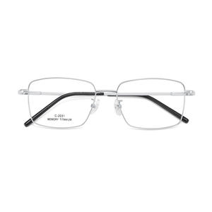 Monture de lunettes carrée pour homme en titane Memory C-2031, monture complète, verres en résine confortables, Danyang - Product Image 2
