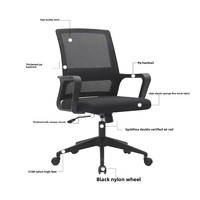 Chaise de bureau moderne minimaliste simple, réglable en hauteur, pivotante, ergonomique avec dossier en maille – Vente en gros usine