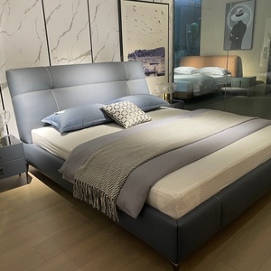 เตียงขนาดควีนไซส์แบบเรียบง่ายทันสมัยเตียงขนาดคิงไซส์หุ้มเบาะหนังแท้ - Product Image 6