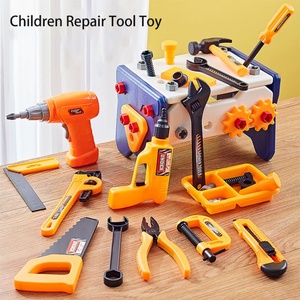 Kids Pretend Play Toddler Gear Drill Screw Nuts Table 2 in One Diy High Quality Plastic Construction Tool Toys - Product Image 3