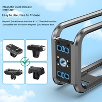 Cadre métallique magnétique à dégagement rapide en alliage d'aluminium de haute qualité compatible Insta360 X6 avec support griffe froide et contour de protection