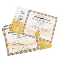 Certificat de sécurité personnalisé avec filigrane, estampage à chaud, perforations, données variables et zone à gratter