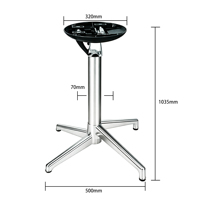 Base de table réglable en aluminium à quatre pieds, cadre de pied de table pour restaurant, café, bistrot, support de remplacement pour mobilier de table à manger