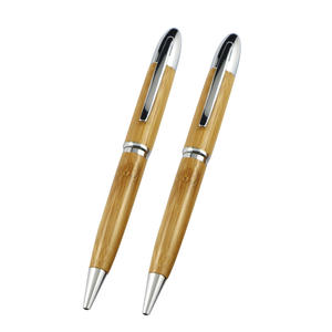 Stylo en bambou personnalisé, écologique, recyclé, cadeau, stylo à bille avec logo - Product Image 2