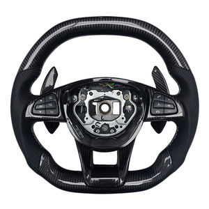 Volant en cuir perforé et fibre de carbone populaire pour Mercedes Benz GLC GLC63 AMG - Product Image 1