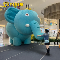 Décor photo pour événements commerciaux et festivals, modèle d'animal gonflable géant numérique (éléphant, guépard, antilope) avec ornements mignons