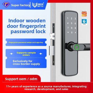 Cerradura Electrónica Inteligente para Puerta, con Huella Dactilar, Desbloqueo Remoto por Aplicación, Diseño Estilo Grafiti, Acero Inoxidable 201, para Puerta de Madera Sólida - Product Image 2