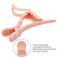 Pince à cheveux en plastique couleur bonbon avec LOGO personnalisé, rivets, pour coiffure, séparation et positionnement, élégante, unisexe, cadeau, salon de coiffure