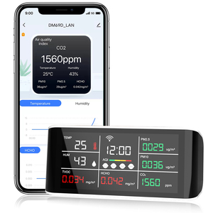 Analyseur de gaz Wi-Fi multifonctionnel direct usine, détecteur de concentration PM2.5, CO2, HCHO, TVOC avec capteur NDIR, alimenté par batterie, pour extérieur - Product Image 6