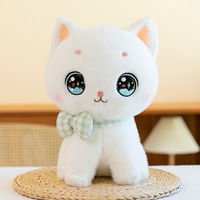 Peluche en forme de chat mignon avec nœud, jouet en peluche, vente en gros, machine à griffes, machine à pièces d'arcade