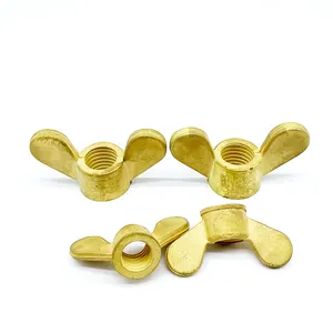 Factory Supply DIN 315 M5 M6 M8 M12 M24 Brass Copper Butterfly Rounded Wing Nut