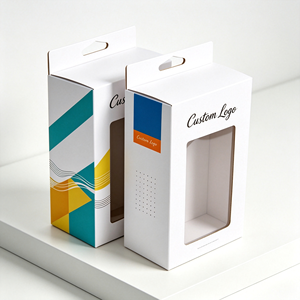 Custom Logo Rigid Paperboard Box with Clear Window for <b>Water</b> <b>Bottle</b> Packaging Corrugated E-flute Paper Boxes - Product Image 2