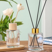Diffuseur de parfum cylindrique rond personnalisable en verre – Élégant ornement de bureau pour la décoration de chambre et de salle de bain