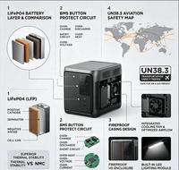 Station d'alimentation portable DELTA 3 1000 Air (10 ms UPS) 500 W de sortie CA 800 W (surcharge 1000 W) avec X-Boost, capacité 960 Wh