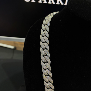 Cadena Cubana de Lujo de 15 mm con Incrustaciones de Moissanita VVS, Cierre Personalizado, Joyería Hip Hop, Chapado en Oro, Collar Cubano Premium para Hombre y Mujer - Product Image 3
