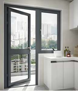 <span class=keywords><strong>Porta</strong></span> a Battente <span class=keywords><strong>in</strong></span> Alluminio di Alta Qualità con <span class=keywords><strong>Vetro</strong></span> Singolo o Doppio per Esterni o Interni - Product Image 3