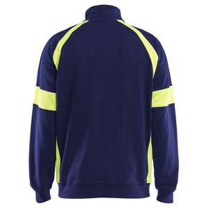 BLAKLADER-Sudadera de alta visibilidad 356711588933M con cremallera completa Azul marino/Amarillo-SUDADERAS DE TRABAJO EAN 7330509917190 - Product Image 3