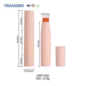 Envase de Bálsamo Labial Redondo de Plástico de Lujo, Envase de Barra de Colorete, Tubo de Lápiz Labial, Envase de Color Claro Personalizado para Bálsamo Labial y Colorete - Product Image 1