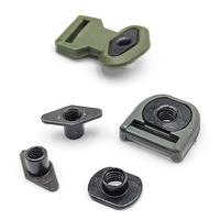 Écrou de positionnement tactique en T pour casque, M4/M5/M6/M8/M10, ovale, électroplaqué, anti-déchirure, pour fixation intégrale