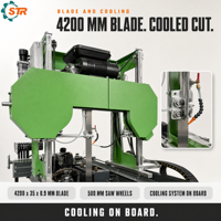 Scierie portative de qualité supérieure STR, machine à scier à bande horizontale automatique pour la coupe du bois, moteur comme composant principal