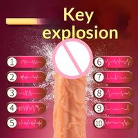 Wiederaufladbares USB-Wasserdichtes Kabelloses Ferngesteuertes Heizendes Penis-Sexspielzeug für Frauen mit Vibration