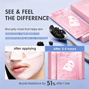 Masque en feuille de collagène PDRN OEM avec acide hyaluronique et panthénol, soin apaisant de la barrière cutanée pour tous types de peau - Product Image 4