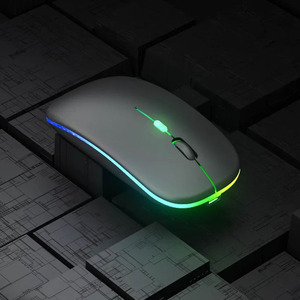 Ratón luminoso con Bluetooth, 1600Dpi, carga tipo C, modo dual, inalámbrico, ergonómico, portátil, para juegos de oficina - Product Image 1