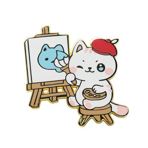 شارات معدنية بشعار احترافي مخصص ملابس بالجملة دبابيس بروش وقبعة ودبابيس لينة صلبة مطلية بالمينا مع بطاقة دعم - Product Image 1