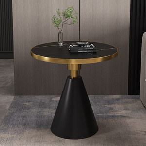 Tavolino da Caffè in Lastra <span class=keywords><strong>di</strong></span> Roccia con Struttura in Ferro, Design Nord Europeo Moderno, Ecologico e Personalizzabile per Soggiorno - Product Image 2