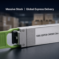 Transceiver Serat Optik Infinols 100G QSFP28 CWDM4 2km SMF Konektor LC untuk Switch Pusat Data