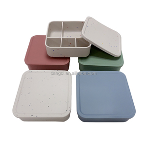 BPA FREE <span class=keywords><strong>Silicone</strong></span> Bento Hộp Ăn Trưa Cho Trẻ Em Trường Học Và Người Lớn Bị Rò Rỉ Bằng Chứng Lớn Vuông Hộp Ăn Trưa Thực Phẩm Lưu Trữ Container Hộp Đồ Ăn Nhẹ - Product Image 2
