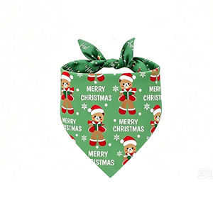 Yisi Pet – Écharpe triangulaire de Noël pour animaux de compagnie, motif dessin animé, chaude, pour chats et chiens - Product Image 5