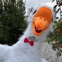 Costume de mascotte gonflable blanc 2M Oie marchant pour spectacle
