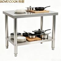 Industriële RVS werktafel Inox keukentafel |   Zware professionele voorbereidingsbank voor hotelbenodigdheden |   Op maat gemaakt
