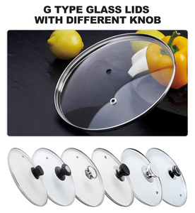 Ventas calientes <span class=keywords><strong>Tapa</strong></span> de sartén Tipo G <span class=keywords><strong>Tapa</strong></span> de vidrio templado plano para ollas y sartenes - Product Image 6