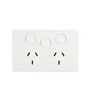 Latest Technology Double Power Point Wall Socket Extra 3 Gang 2 Way Electric Wall Switch