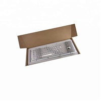 Clavier mécanique industriel en métal étanche à 65 touches avec trackball ou pavé tactile
