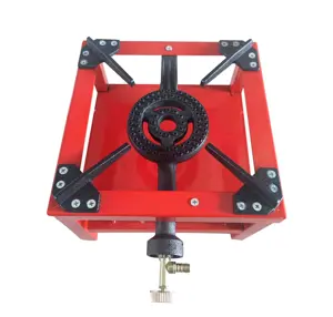 High quality red powder coated commercial burner gas stove and long time life commercial iron butane gas stove