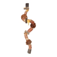 Jouets pour oiseaux : Perchoirs en forme de pomme de pin, de rafle de maïs et de rondins, anneaux suspendus, fournitures pour oiseaux, jouets pour perroquets de petite et moyenne taille