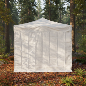 Paroi latérale de tente en PVC blanc 3x3m - Abri de camping extérieur personnalisable, imperméable et coupe-vent <span class=keywords><strong>pour</strong></span> stand de marché, <span class=keywords><strong>barbecue</strong></span>, fête - Product Image 1