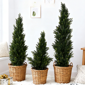 <span class=keywords><strong>Ciprés</strong></span> Artificial Realista de 90-150 cm en Maceta, Simulación de Pino Cedro, Topiario para Decoración Interior y Exterior del Hogar, Oficina y Jardín, Resistente a los Rayos UV - Product Image 1