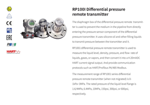 Remote Seal Differential Pressure <b>Sensor</b> Diaphragm Chamber Stainless Steel IP65 Silicone <b>Oil</b> Fill for Chemical Industry 4-20mA - Product Image 2