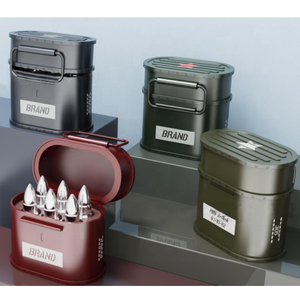 2021/2022 Amazon Top Seller Bullets Shaped Whiskey Stones In Ammo Box Whisky Rocks Bullet Shaped Ice Cubes