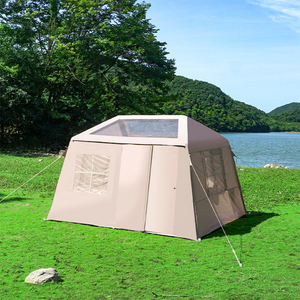 Carpa Inflable para 4 Estaciones con Toldo, Revestimiento de PU Oxford 210D, Impermeable, Gran Espacio, Refugio para Campamento al Aire Libre - Product Image 2