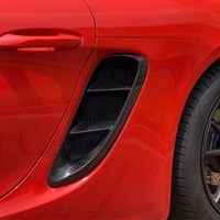 Nouveaux évents latéraux en Fiber de carbone pour Porsche 718 Cayman Boxster 2016-2023 Kits de carrosserie de prises d'aération de garde-boue de porte latérale