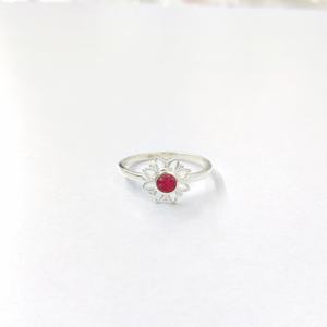 Bague en agate rubis, argent sterling 925, bague en pierres précieuses, bague en agate rubis réglable, collection artisanale, bagues fines, bijoux en argent, prix de gros - Product Image 2